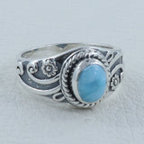 Larimar Silver Ring