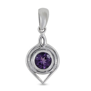925 Sterling Silver Garnet Pendant