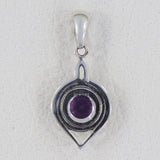 925 Staling Silver Garnet Pendant