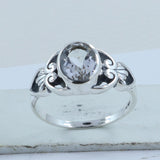 Crystal Silver Ring