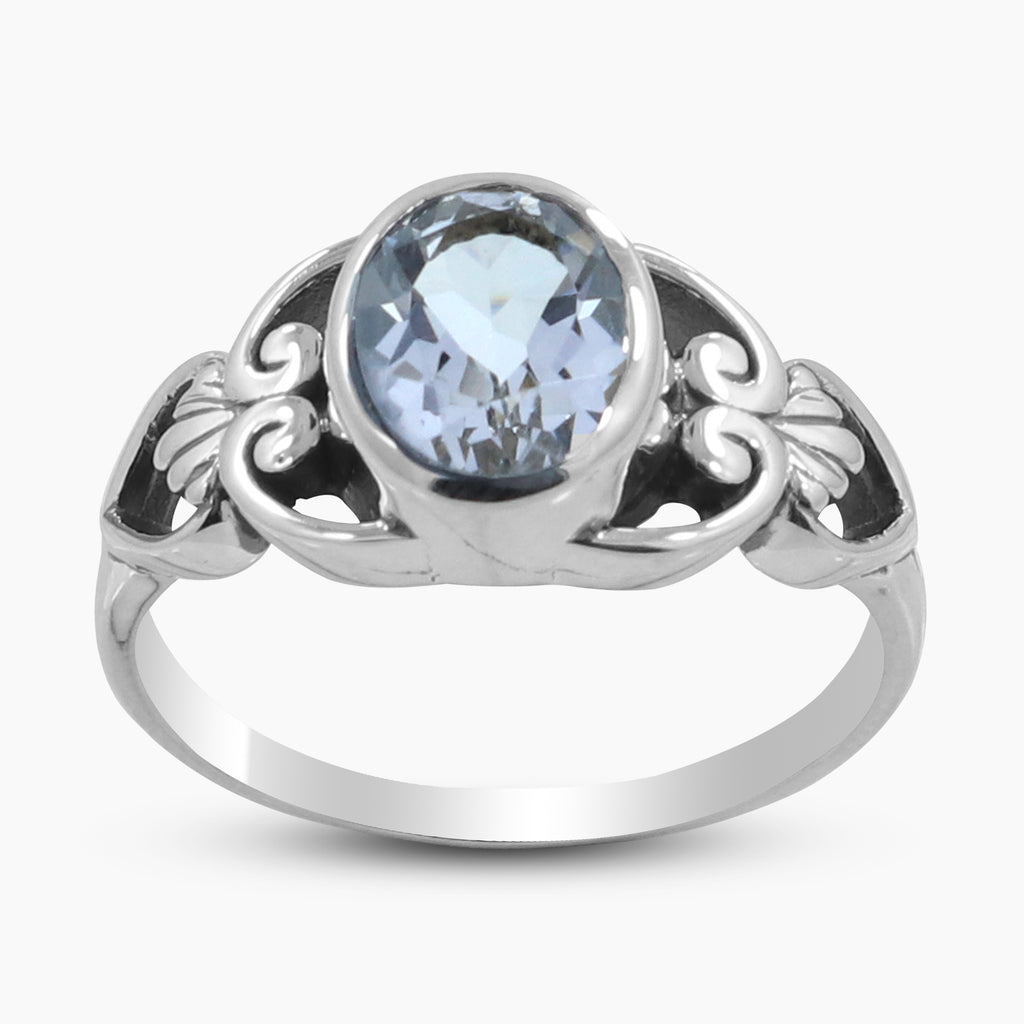 Crystal Silver Ring