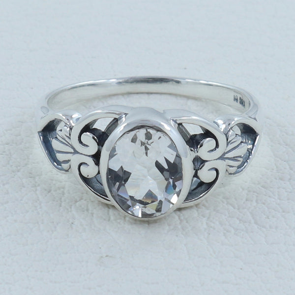 Crystal Silver Ring