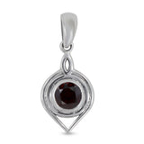 925 Staling Silver Garnet Pendant