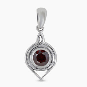925 Sterling Silver Garnet Pendants