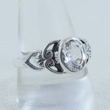 Crystal Silver Ring