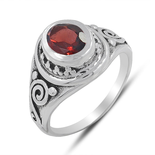 925 Sterling Silver Garnet Rings