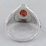 January Birthstone Garnet Sterling Silver Ring