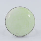 Lemon Chrysoprase Plain Silver Ring