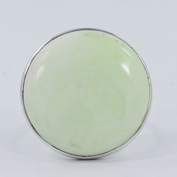Lemon Chrysoprase Silver Rings