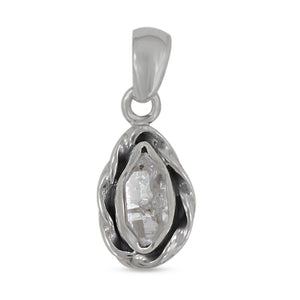 925 Sterling Silver Herkimer Quartz Pendant