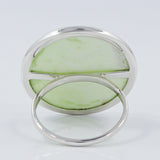 Lemon Chrysoprase Plain Silver Ring