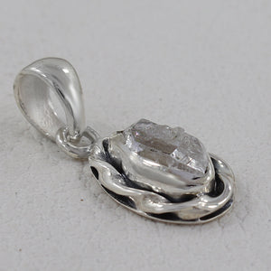 925 Sterling Silver Herkimer Quartz Pendant