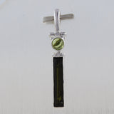 925 Silver Green Tourmaline Pendant