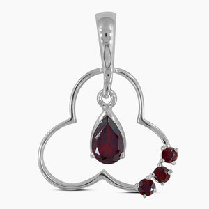 925 Sterling Silver Garnet Pendants
