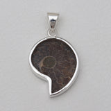 925 Silver Ammonite Fossil Pendants