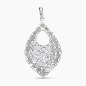 925 Sterling Silver Uncut Diamond Pendants