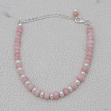 Pink Opal & Pearl Beads Bracelet