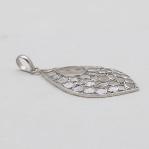 925 Sterling Silver Uncut Diamond Pendants