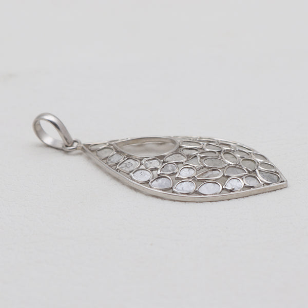 925 Sterling Silver Uncut Diamond Pendants
