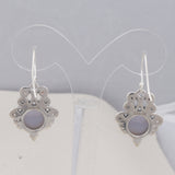 Blue Lace Agate Pendant Set 925 Solid Silver Pendant Set