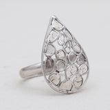 925 Sterling Silver Uncut Diamond Rings