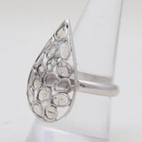 925 Sterling Silver Uncut Diamond Rings