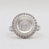 Raw Uncut Diamond Silver Rings