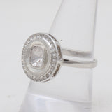 Raw Uncut Diamond Silver Rings