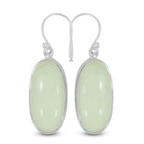 Lemon Chrysoprase Silver Earrings