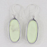 Lemon Chrysoprase Silver Earrings