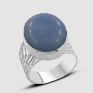 925 Sterling Silver Blue Opal Ring