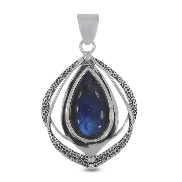 925 Sterling Silver Blue Larimar Pendant