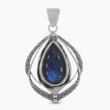 925 Sterling Silver Blue Larimar Pendants