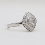 Uncut Diamond Silver Rings