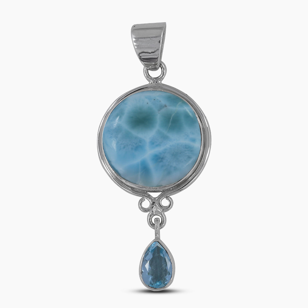925 Sterling Silver Larimar Pendants