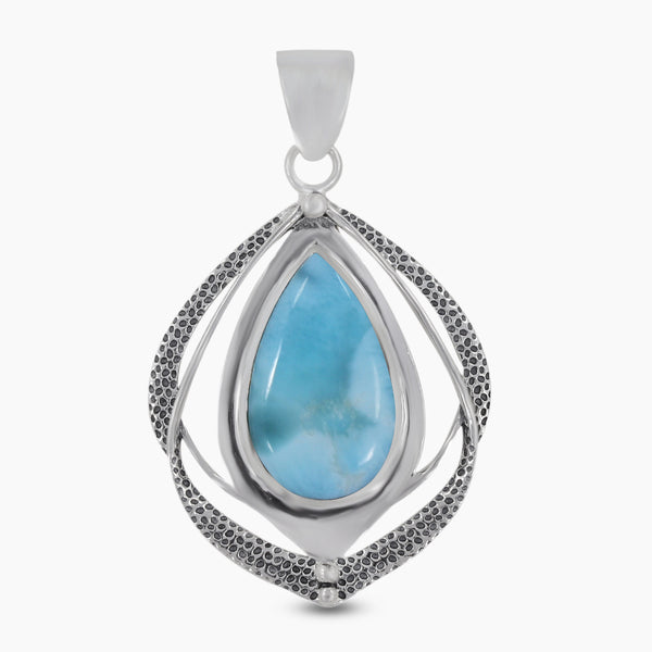 925 Sterling Silver Blue Larimar Pendants
