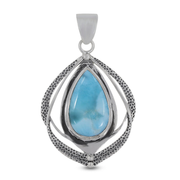 925 Sterling Silver Blue Larimar Pendant
