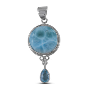 925 Sterling Silver Larimar Pendants