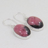 Rhodonite Sterling Silver Earrings