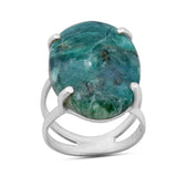 Natural Green Kyanite 925 Sterling Silver Ring