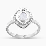 Uncut Diamond Silver Rings