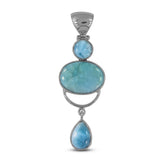 925 Sterling Silver Larimar Pendant