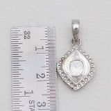 925 Sterling Silver Uncut Diamond Pendants
