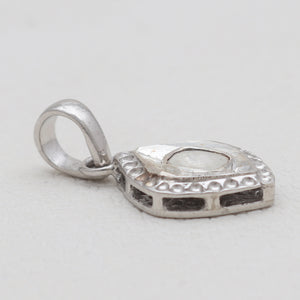 925 Sterling Silver Uncut Diamond Pendants