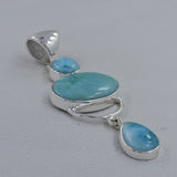 925 Sterling Silver Larimar Pendant