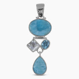 925 Sterling Silver Larimar Pendants