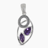 925 Sterling Silver Amethyst Pendants