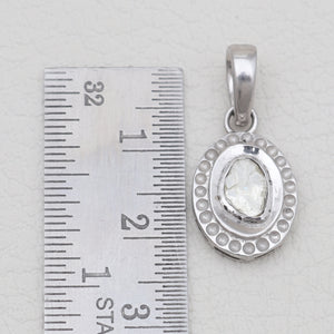 925 Sterling Silver Uncut Diamond Pendants