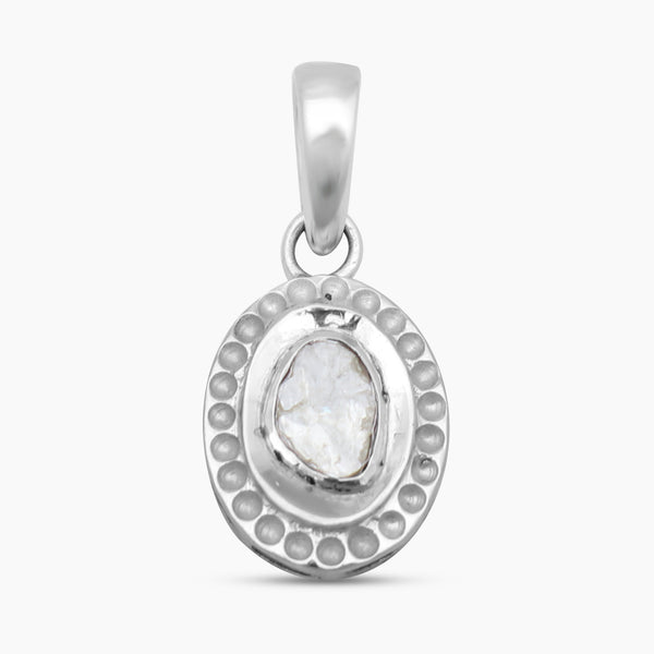 925 Sterling Silver Uncut Diamond Pendants
