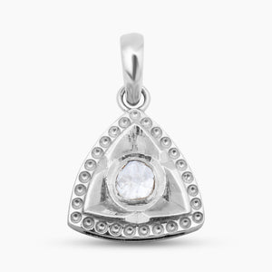 Raw Uncut Diamond Silver Pendants